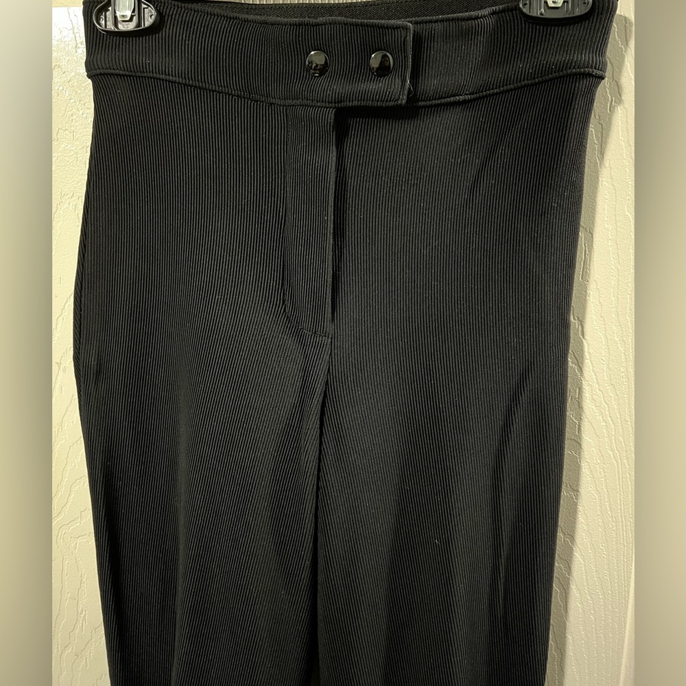 Riding Pant by American Apparel Women's Black Ribbed High Rise, size S.